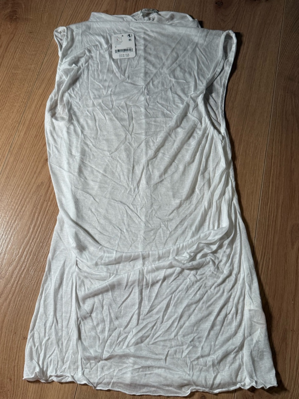 FLAWED ** Free People | White Ruched Side-Detail Tunic Top